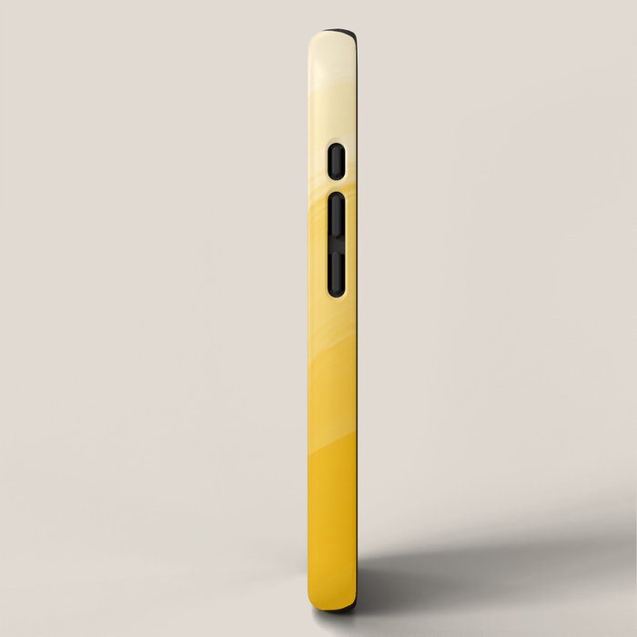 Monochromatic Pale Yellow into Gold Abstract Painting iPhone Case Gallery Image 2