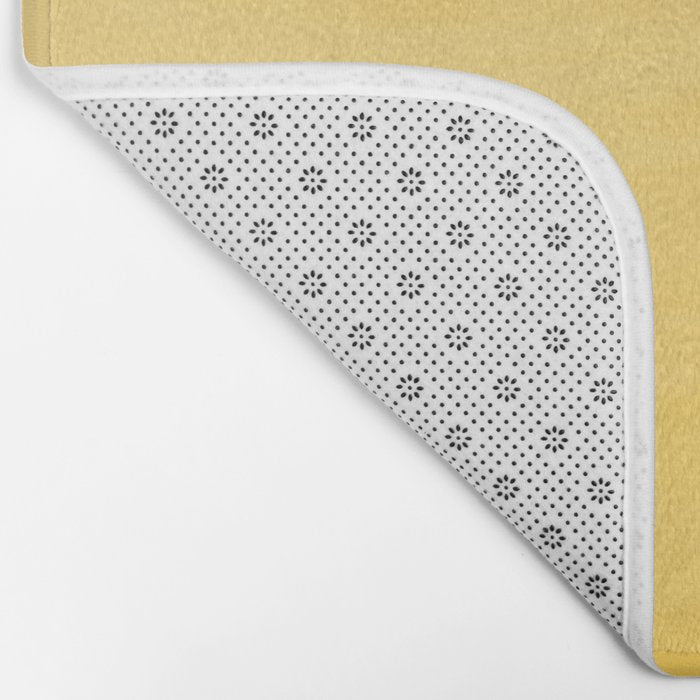 Monochromatic Pale Yellow into Gold Abstract Painting Bath Mat Gallery Image 2