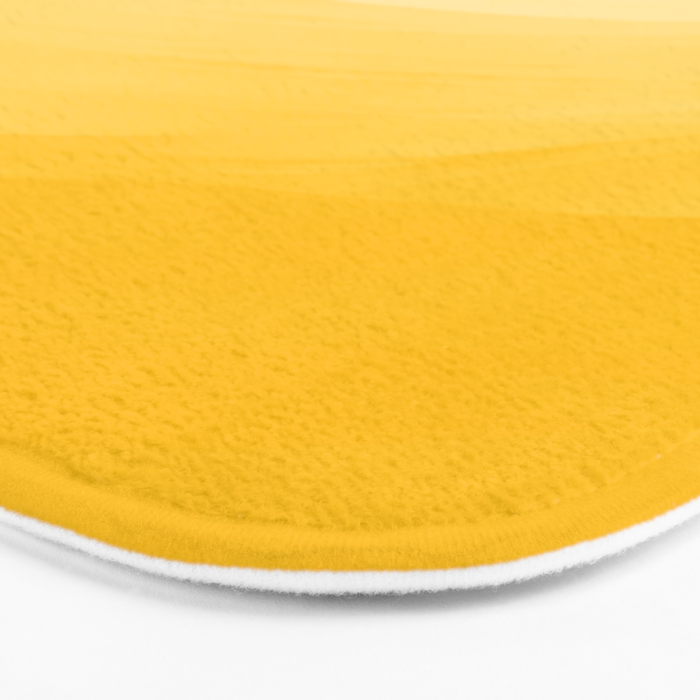 Monochromatic Pale Yellow into Gold Abstract Painting Bath Mat Gallery Image 3