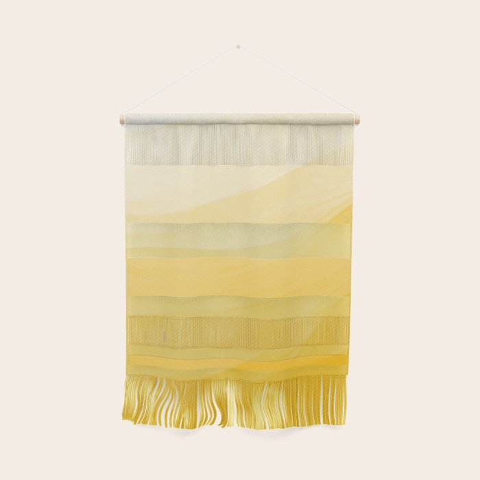 Monochromatic Pale Yellow into Gold Abstract Painting Wall Hanging Gallery Image 1