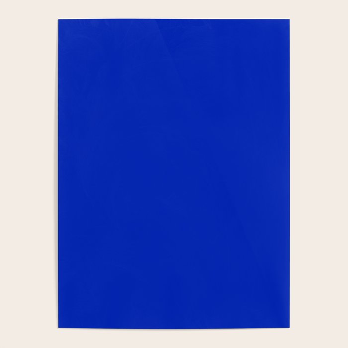 ROYAL BLUE Solid Color Plain Bold  Vibrant Blue Shade  Poster Gallery Image 4