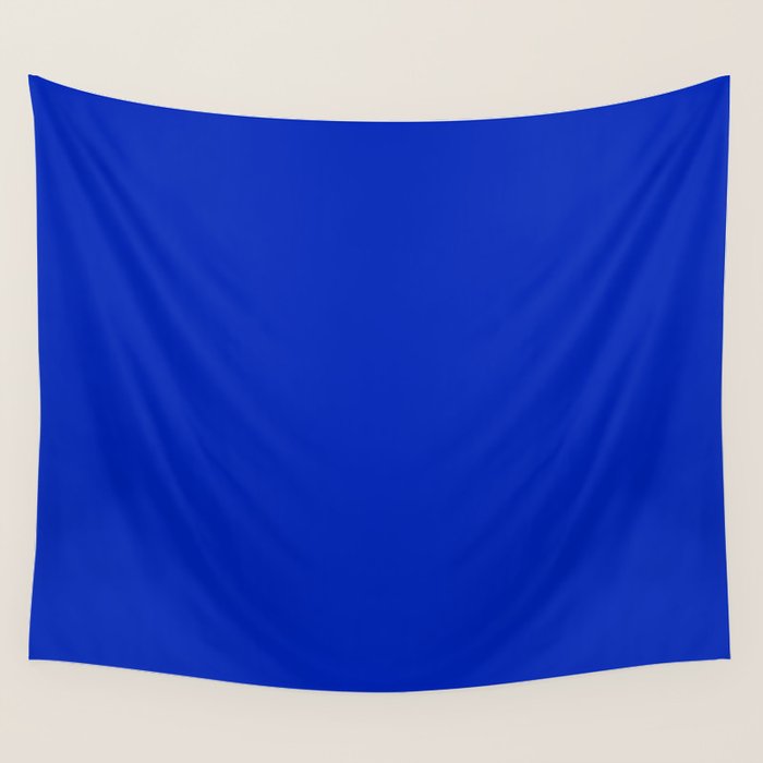 ROYAL BLUE Solid Color Plain Bold  Vibrant Blue Shade  Wall Tapestry Gallery Image 4