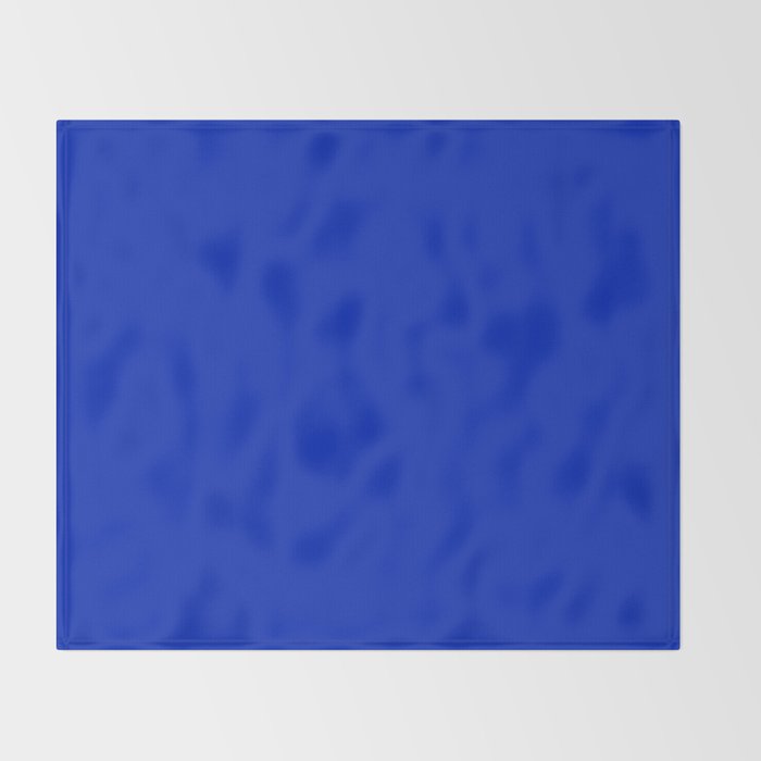 ROYAL BLUE Solid Color Plain Bold  Vibrant Blue Shade  Throw Blanket Gallery Image 2
