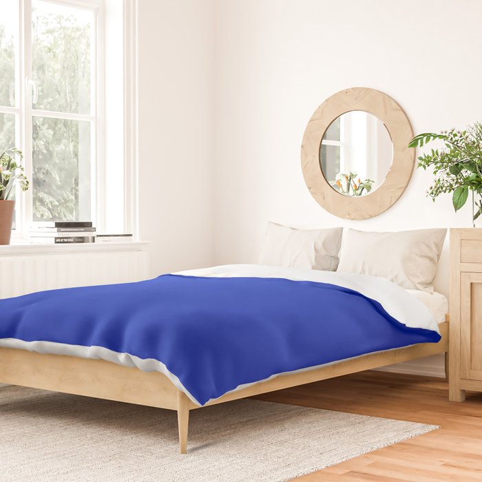 ROYAL BLUE Solid Color Plain Bold  Vibrant Blue Shade  Duvet Cover Gallery Image 2