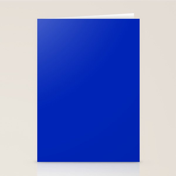 ROYAL BLUE Solid Color Plain Bold  Vibrant Blue Shade  Stationery Card Gallery Image 2
