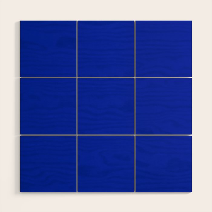 ROYAL BLUE Solid Color Plain Bold  Vibrant Blue Shade  Wood Wall Art Gallery Image 1