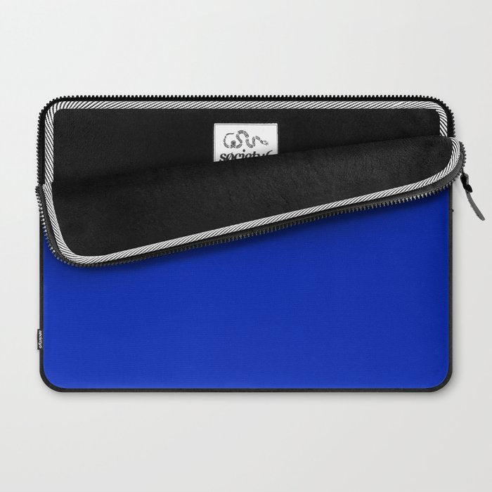 ROYAL BLUE Solid Color Plain Bold  Vibrant Blue Shade  Laptop Sleeve Gallery Image 2