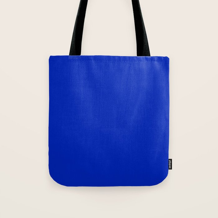 ROYAL BLUE Solid Color Plain Bold  Vibrant Blue Shade  Tote Bag Gallery Image 1