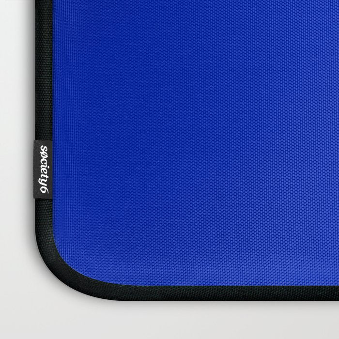 ROYAL BLUE Solid Color Plain Bold  Vibrant Blue Shade  Laptop Sleeve Gallery Image 3