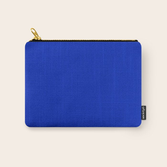 ROYAL BLUE Solid Color Plain Bold  Vibrant Blue Shade  Carry All Pouch Gallery Image 1