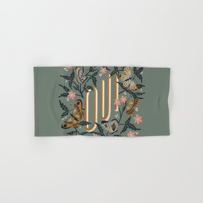 Oui Butterflies - Mint & Gold Bath Towel Gallery Image 1
