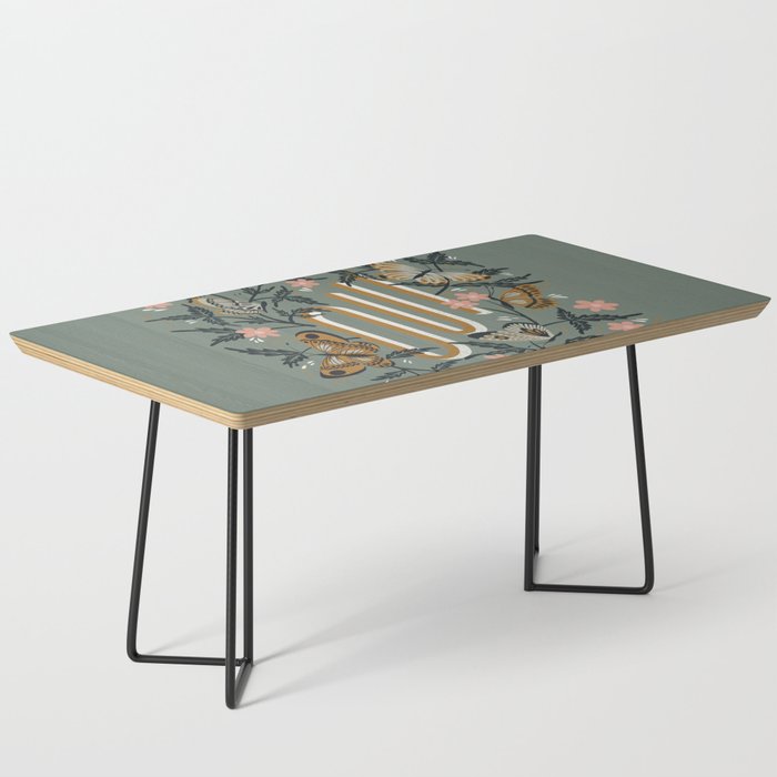 Oui Butterflies - Mint & Gold Coffee Table Gallery Image 1