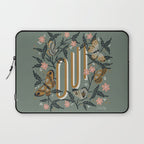 Oui Butterflies - Mint & Gold Laptop Sleeve Gallery Image 1