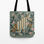 Oui Butterflies - Mint & Gold Tote Bag Gallery Image 1