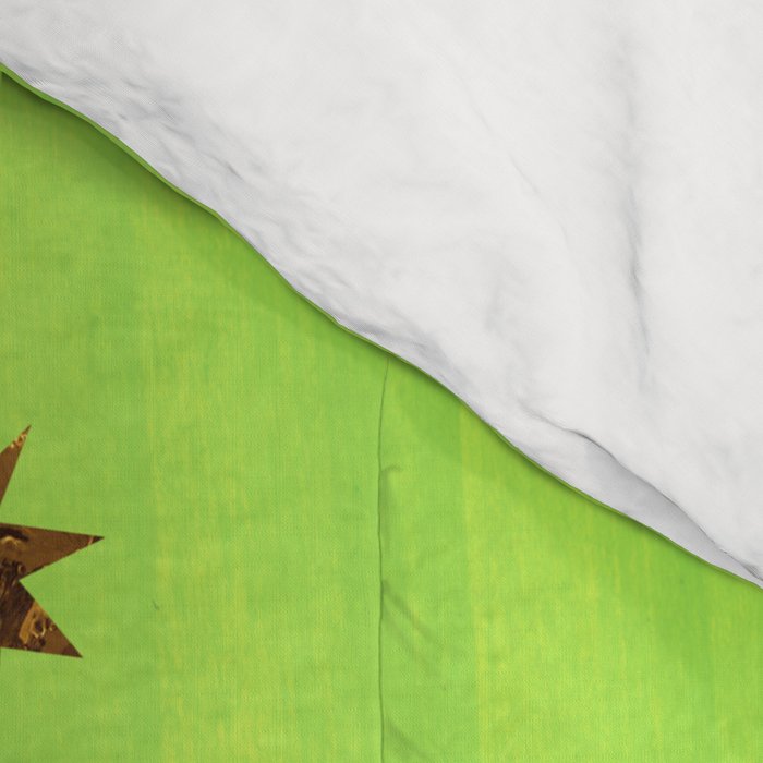 Celestial Star Twinkle in Galaxy Green Watercolor Comforter Gallery Image 4