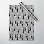 Mid Century Meow Atomic Cats on Cool Gray ©studioxtine Wrapping Paper Gallery Image 1