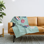 Mistletoe? (Black Cat) Throw Blanket Gallery Image 1