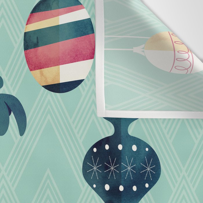 Mistletoe? (Black Cat) Wall Tapestry Gallery Image 3