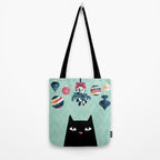 Mistletoe? (Black Cat) Tote Bag Gallery Image 2