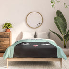 Mistletoe? (Black Cat) Comforter Gallery Image 3