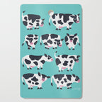 Cow Collection - Turquoise Cutting Board Gallery Image 1