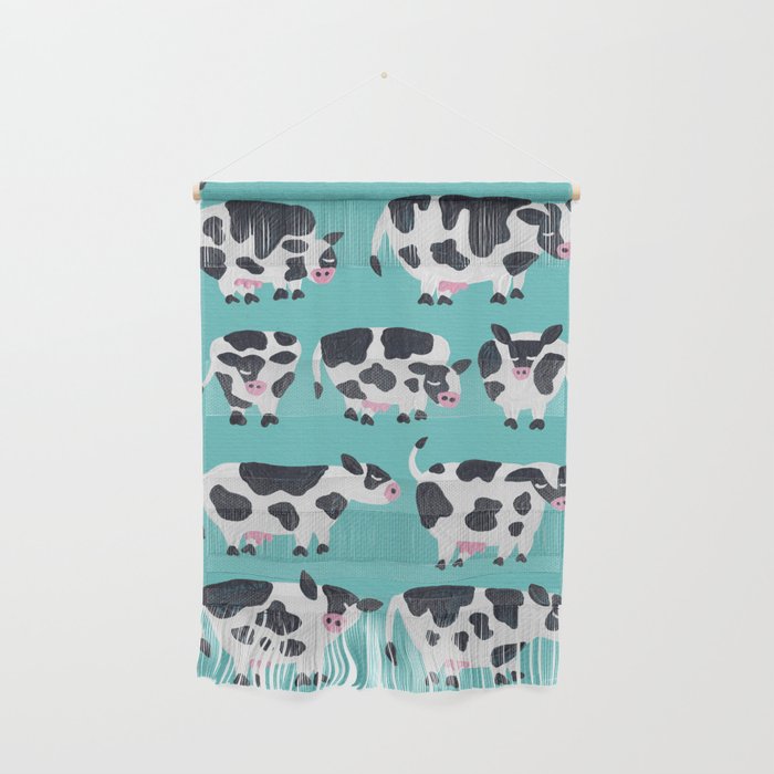 Cow Collection - Turquoise Wall Hanging Gallery Image 1