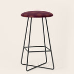 Boho Summer Sun Pattern XIII Dark Maroon Red Stool Gallery Image 1