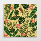 Tropical Garden-Yellow Wood Wall Art Gallery Image 1