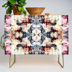 Colorful Abstract Batik Butterfly Rorschach Ink Blot Art Universe No5 Credenza Gallery Image 1