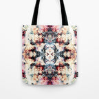 Colorful Abstract Batik Butterfly Rorschach Ink Blot Art Universe No5 Tote Bag Gallery Image 1