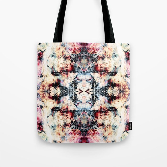 Colorful Abstract Batik Butterfly Rorschach Ink Blot Art Universe No5 Tote Bag Gallery Image 1
