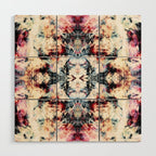 Colorful Abstract Batik Butterfly Rorschach Ink Blot Art Universe No5 Wood Wall Art Gallery Image 1