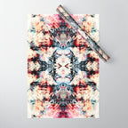 Colorful Abstract Batik Butterfly Rorschach Ink Blot Art Universe No5 Wrapping Paper Gallery Image 1