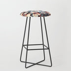 Colorful Abstract Batik Butterfly Rorschach Ink Blot Art Universe No5 Stool Gallery Image 1