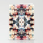 Colorful Abstract Batik Butterfly Rorschach Ink Blot Art Universe No5 Stationery Card Gallery Image 2