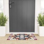 Colorful Abstract Batik Butterfly Rorschach Ink Blot Art Universe No5 Welcome Mat Gallery Image 3