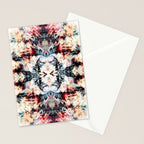 Colorful Abstract Batik Butterfly Rorschach Ink Blot Art Universe No5 Stationery Card Gallery Image 2