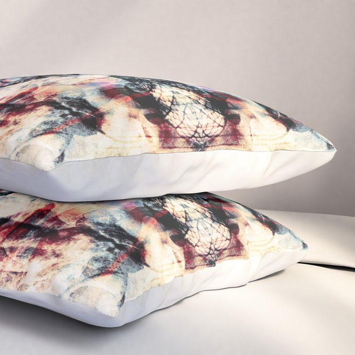 Colorful Abstract Batik Butterfly Rorschach Ink Blot Art Universe No5 Pillow Sham Gallery Image 3