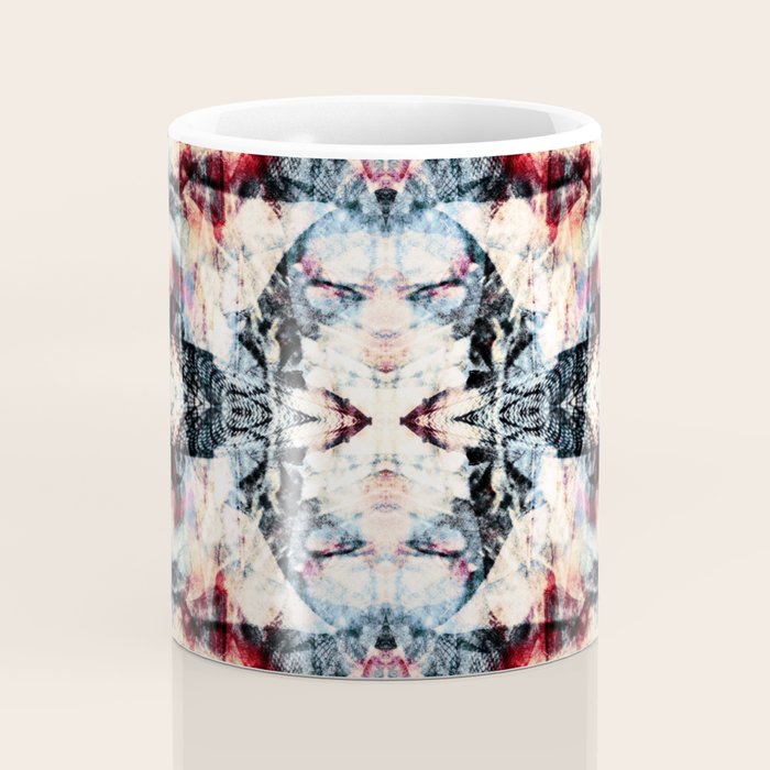 Colorful Abstract Batik Butterfly Rorschach Ink Blot Art Universe No5 Coffee Mug Gallery Image 4