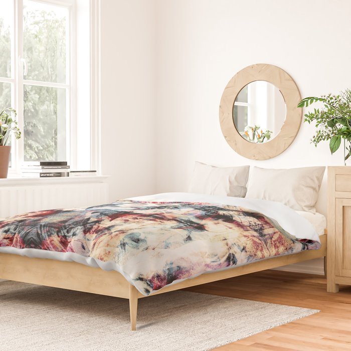Colorful Abstract Batik Butterfly Rorschach Ink Blot Art Universe No5 Duvet Cover Gallery Image 2