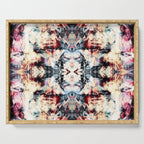 Colorful Abstract Batik Butterfly Rorschach Ink Blot Art Universe No5 Serving Tray Gallery Image 1