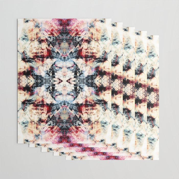 Colorful Abstract Batik Butterfly Rorschach Ink Blot Art Universe No5 Wrapping Paper Gallery Image 3