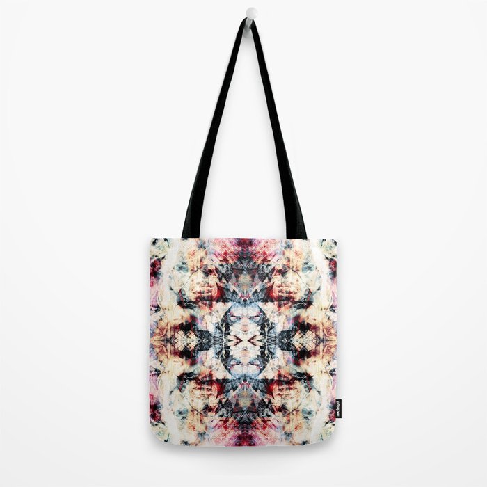 Colorful Abstract Batik Butterfly Rorschach Ink Blot Art Universe No5 Tote Bag Gallery Image 2
