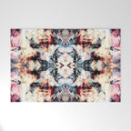Colorful Abstract Batik Butterfly Rorschach Ink Blot Art Universe No5 Welcome Mat Gallery Image 1