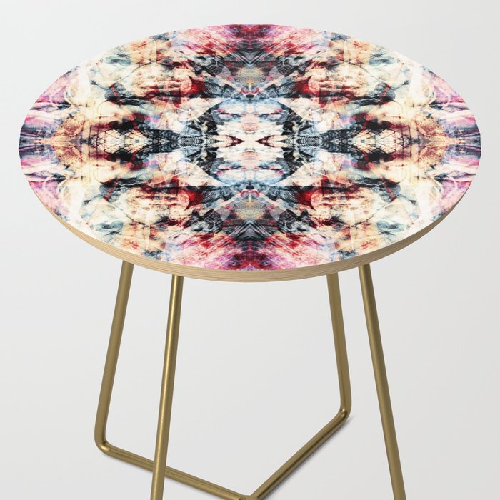 Colorful Abstract Batik Butterfly Rorschach Ink Blot Art Universe No5 Side Table Gallery Image 2