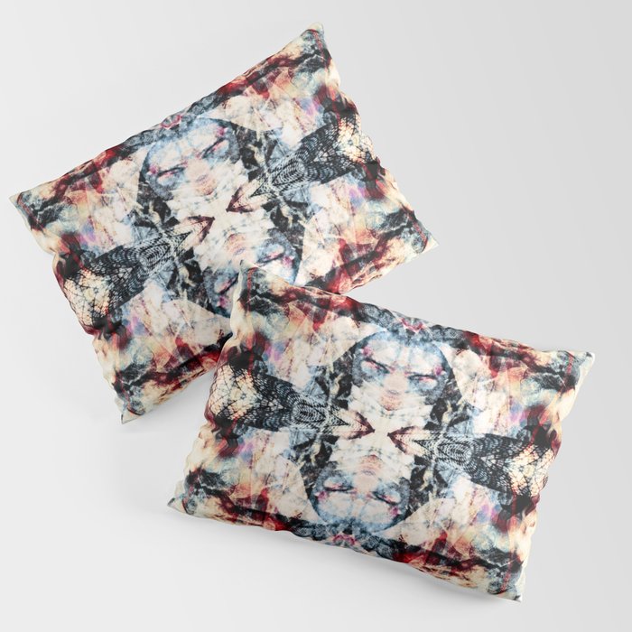 Colorful Abstract Batik Butterfly Rorschach Ink Blot Art Universe No5 Pillow Sham Gallery Image 1