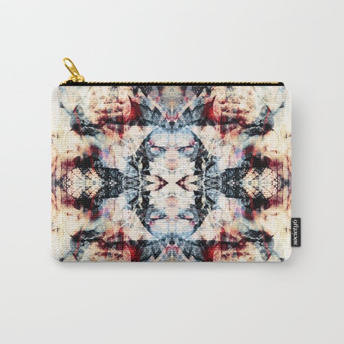 Colorful Abstract Batik Butterfly Rorschach Ink Blot Art Universe No5 Carry All Pouch Gallery Image 1