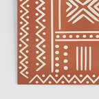 Geometric Tribal Pattern on Terracotta Poster Gallery Image 3