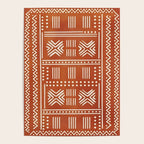 Geometric Tribal Pattern on Terracotta Poster Gallery Image 4
