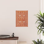 Geometric Tribal Pattern on Terracotta Poster Gallery Image 2